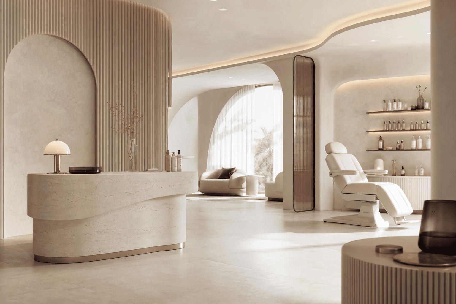 Concept image of a premium beauty studio in Dubai